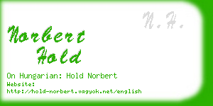 norbert hold business card
